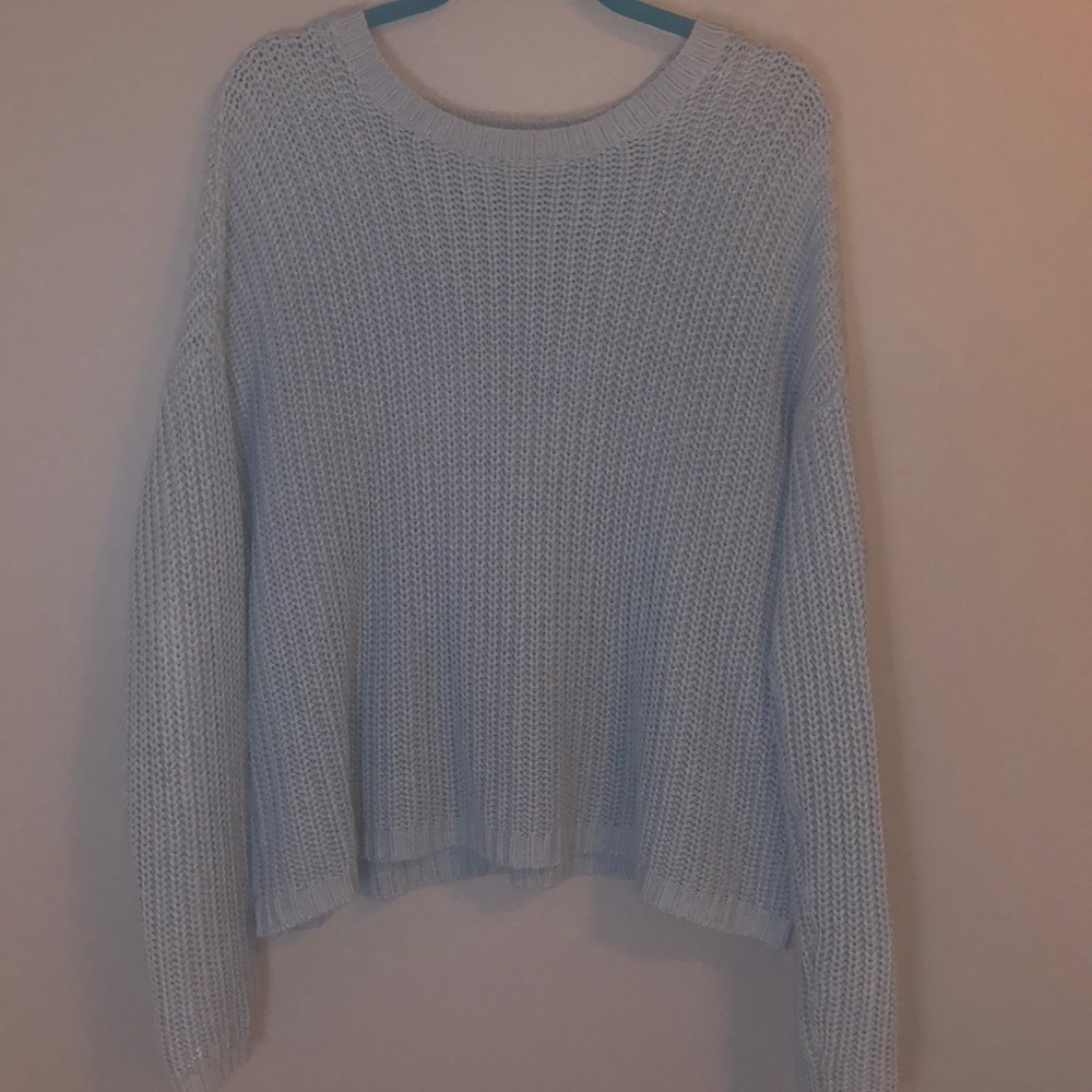 blue sweater